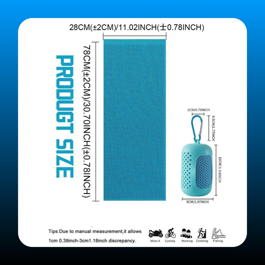 Portable Cooling Towel Keychain