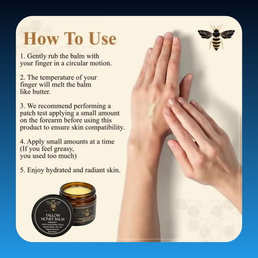 Organic Grass-Fed Beef Tallow Balm with Raw Honey