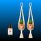 2-Piece Boho Style Macrame Cord Hanging Flower Pots Set with Essential Oil