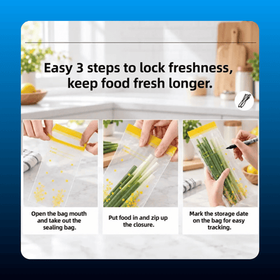 Double-Seal Reusable Food Storage Bags