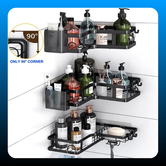 Lightweight No Drill Corner Shower Caddy (5 Pack)