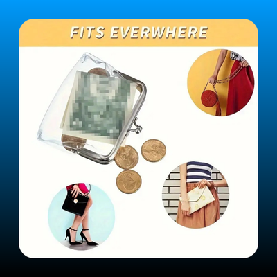 3 Piece Transparent PVC Coin Wallet Set