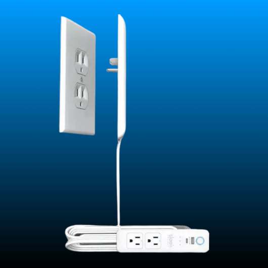 8ft Flat Outlet Concealer Extension Cord