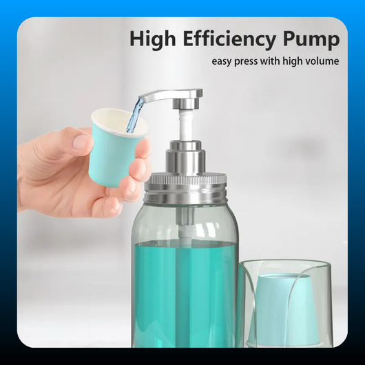 Mouthwash Dispenser with Cups Holders