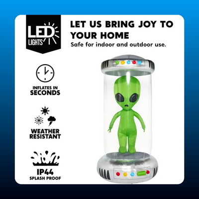 Inflatable UFO with Glowing Alien