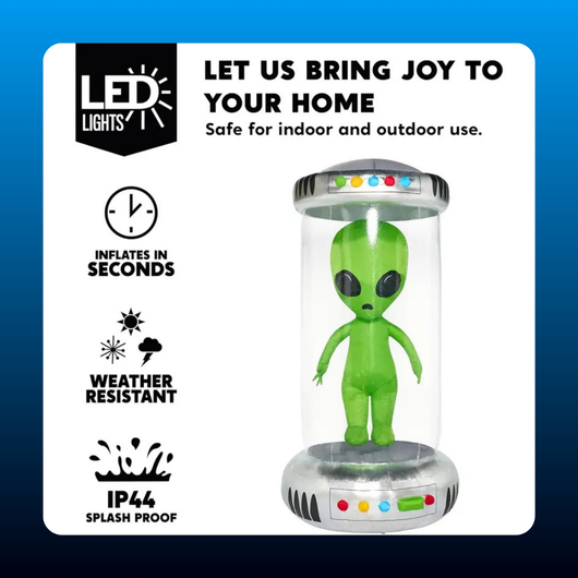 Inflatable UFO with Glowing Alien
