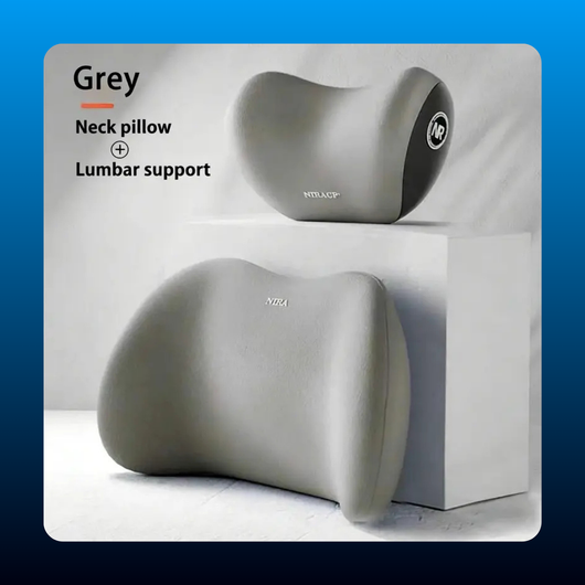Car Driving Car Pillow Set Neck and Waist Black Foam Neck Pillow