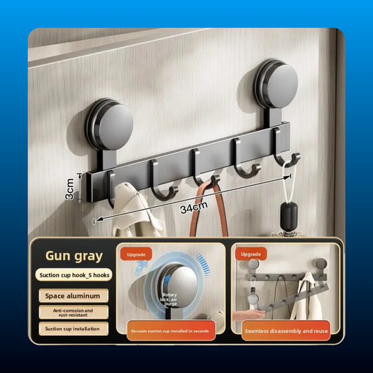 Aluminium Suction Cup Hooks