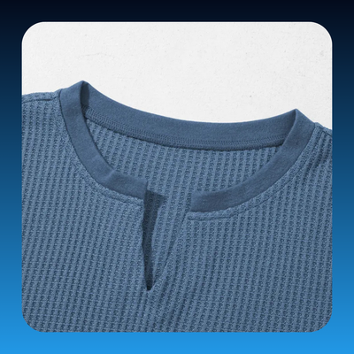 Cozy Oversized Waffle Knit V-Neck Top