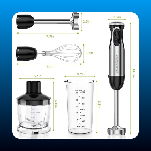 4-in-1 Electric Hand Blender & Mixer Set