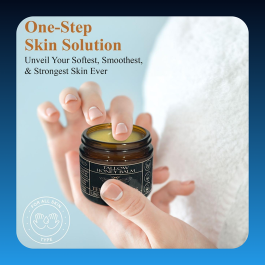 Organic Grass-Fed Beef Tallow Balm with Raw Honey