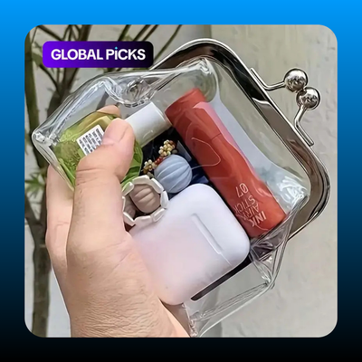3 Piece Transparent PVC Coin Wallet Set