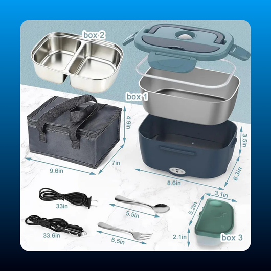 3-in-1 Electric Heated Lunch Box, 80W