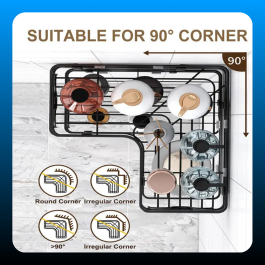 Lightweight No Drill Corner Shower Caddy (5 Pack)
