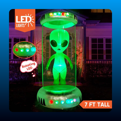 Inflatable UFO with Glowing Alien
