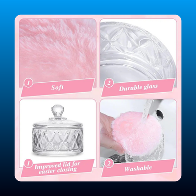 Dusting Powder Container with Puff Set (5 PCS)