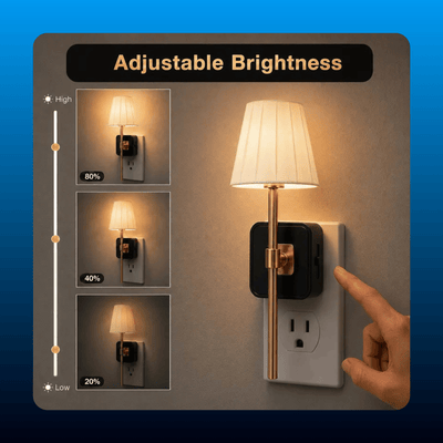 Vintage Pleated Plug-In Night Light