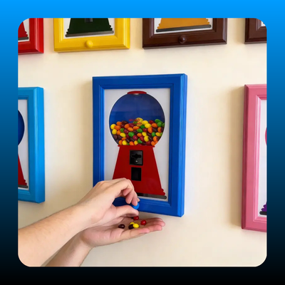 Wall-Mounted Picture Frame Candy Dispenser