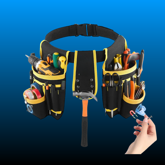 Abrasion & Tear-Resistant Tool Belt with Magnetic Pouch