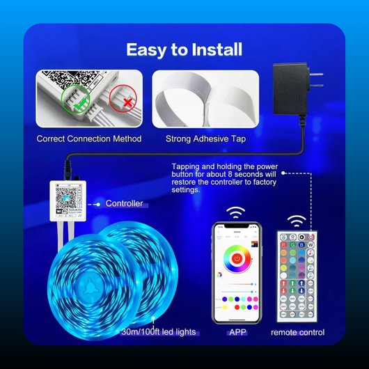 Smart Led Light Strip Work with Alexa & Google Assistant