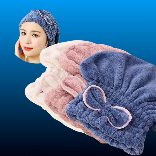 Hair Turban Plain Microfiber Fast Dry (3 PCS)