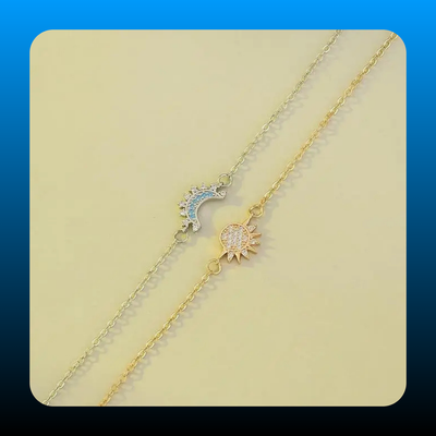 Sun and Moon Bracelet Set