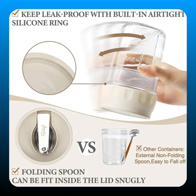 Overnight Oats Containers with Lids (2 Pack)