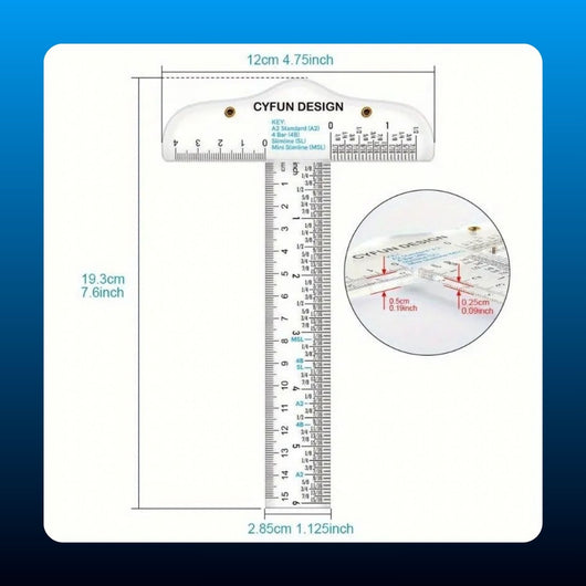 Acrylic T Square Craft Ruler