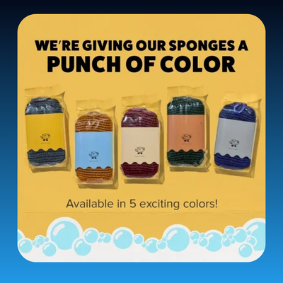 Rip-Resistant, Rapid-Drying Exfoliating Bath Sponge