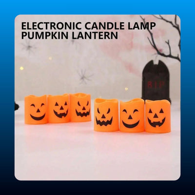 Flameless Pumpkin LED Tea Lights (12 Pack)
