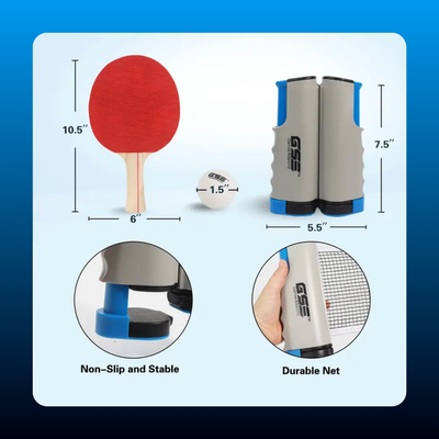 Complete Ping Pong Set with Retractable Net