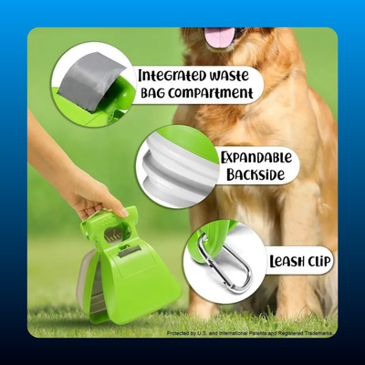 Portable Dog Poop Scooper with Bag Holder
