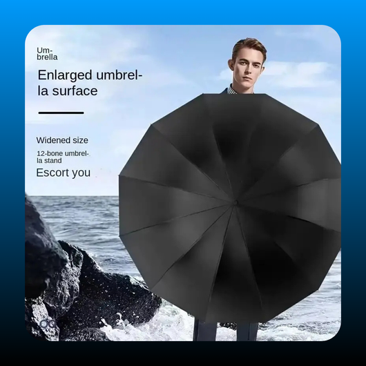 Reinforced Windproof Folding Umbrella