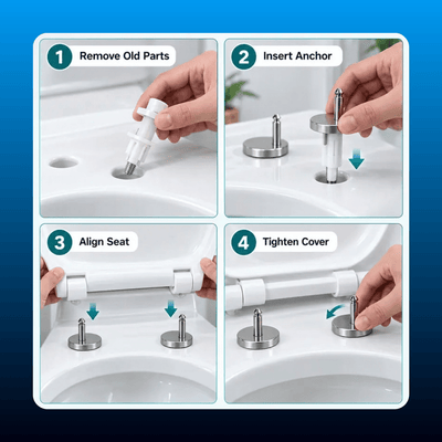 Universal Toilet Seat Expansion Bolts (2 Pack)