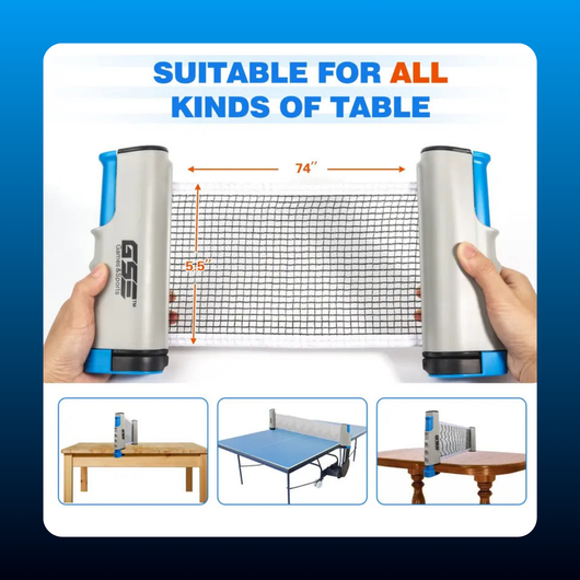 Complete Ping Pong Set with Retractable Net