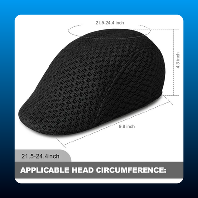 Solid Mesh Gatsby Cap Men's Ivy Hat Golf Driving