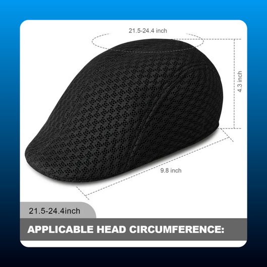 Solid Mesh Gatsby Cap Men's Ivy Hat Golf Driving