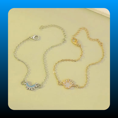 Sun and Moon Bracelet Set