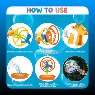 Plastic Dinosaur Bubble Blower Toy