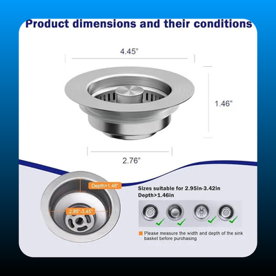 Deodorizing Anti-Clog Basket Strainer