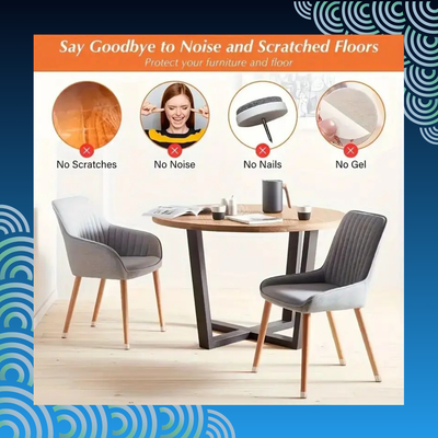 Rubber Floor Protectors - Fits 4 Chairs