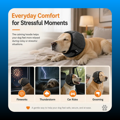 Dog Calming Hoodie Ear Wraps