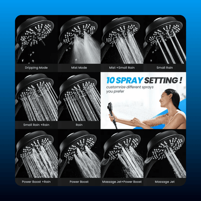 2-in-1 Rainfall and Handheld Shower Head