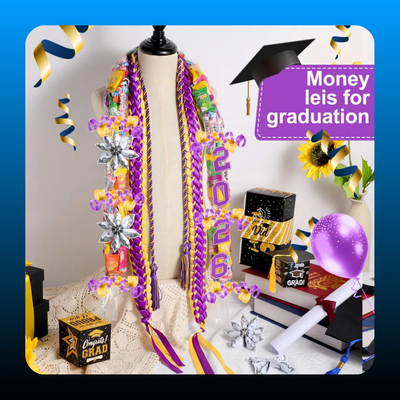 2026 Colorful Graduation Leis with Candy