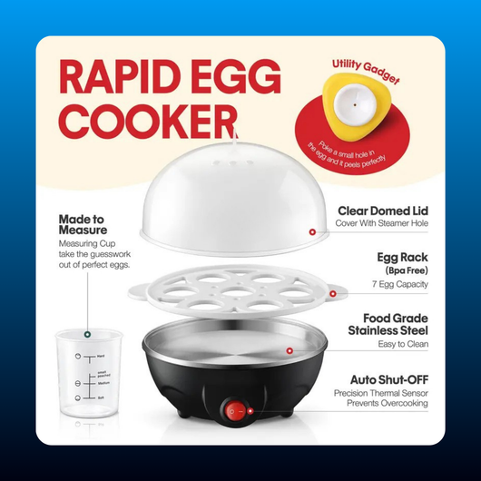 Rapid Egg Cooker, 7 Egg Capacity