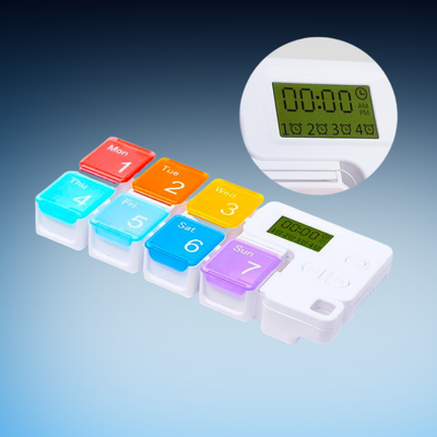 Pill Organizer with Digital Reminder Alarm