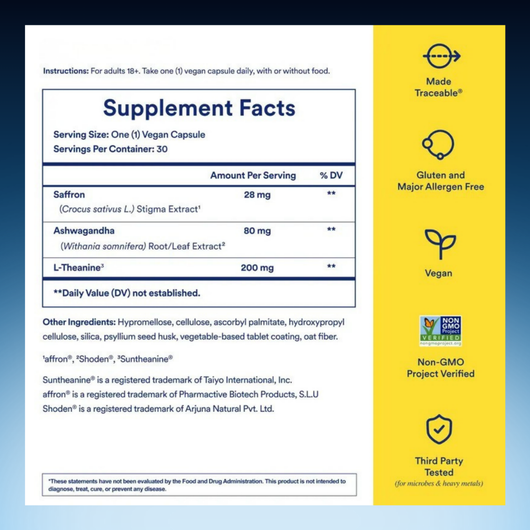 Stress Relief Capsules with 8 Hour Extended Release Support