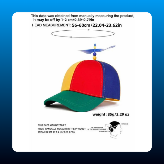 Rainbow Propeller Beanie Cap