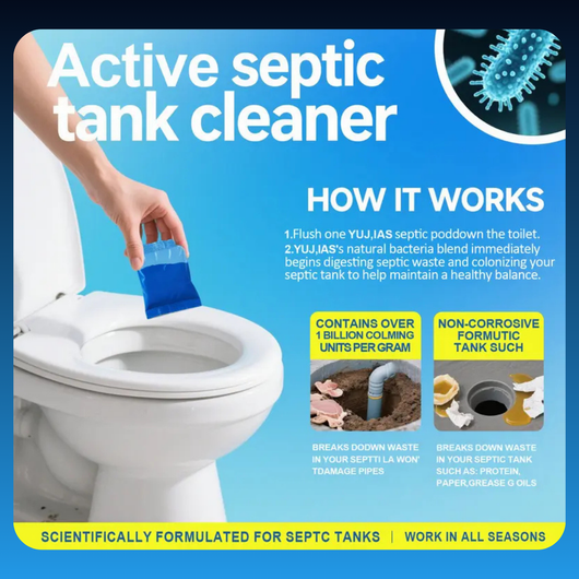 Septic Tank Effervescent Treatment Powder Pods (10 Pack)