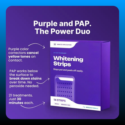 Purple Teeth Whitening Strips